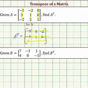 Ex:  Find the Transpose of a Matrix