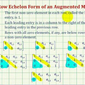 Ex 3: Solve a System of Two Equations with Using an Augmented Matrix (Row Echelon Form)