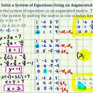 Ex 1: Solve a System of Three Equations with Using an Augmented Matrix (Row Echelon Form)