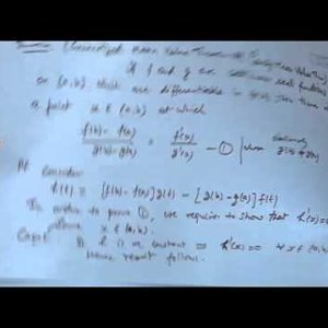 Real Analysis by Prof. P. D. Srivastava (NPTEL):- Mean Value Theorem (Contd.)