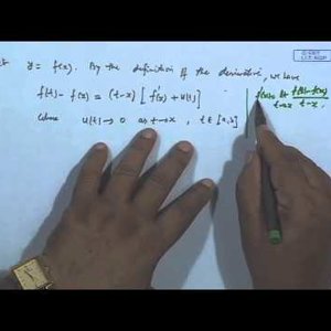 Real Analysis by Prof. P. D. Srivastava (NPTEL):- Differentiability of real valued function, Mean Value Theorem