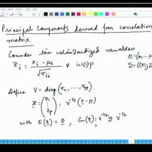 Applied Multivariate Analysis (NPTEL):- Lecture 24: Principal component analysis