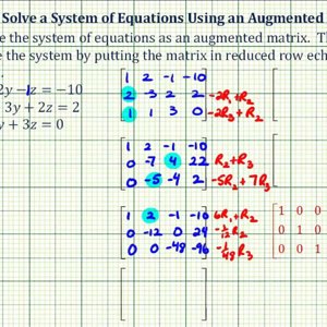 Ex: Solve a System of Three Equations Using an Augmented Matrix (Reduced Row Echelon Form)