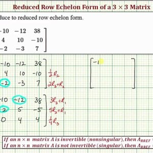 Ex: Write a 3x3 Matrix in Reduced Row Echelon Form (Not Identity)