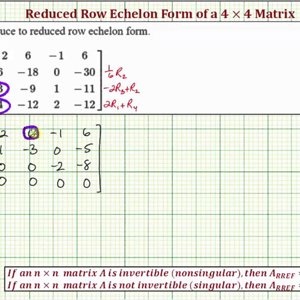 Ex: Write a 4x4 Matrix in Reduced Row Echelon Form (Not Identity)