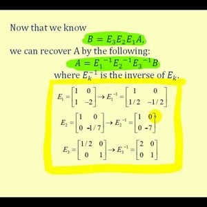 Use Elementary Matrices to Perform Row Operations to Solve a System