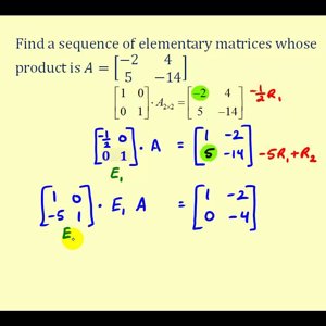Write a Matrix as a Product of Elementary Matrices