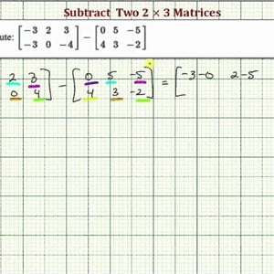 Ex:  Subtract Two 2x3 Matrices