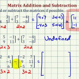 Ex: Matrix Addition and Subtraction