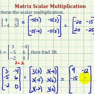 Ex: Matrix Scalar Multiplication