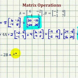 Ex: Matrix Operations - Scalar Multiplication, Addition, and Subtraction