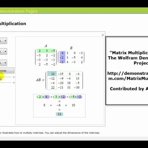 Animation:  Matrix Multiplication