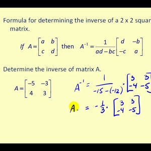 2 x 2 Inverse Matrix Formula