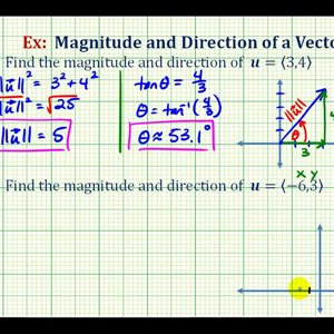 Ex:  Find the Direction and Magnitude of a Vector in Component Form