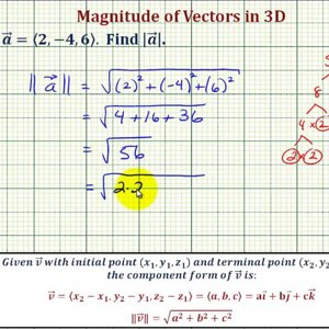 Ex: Find the Magnitude of a Vector in 3D