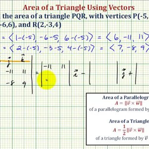 Ex: Find the Area of a Triangle Using Vectors - 3D