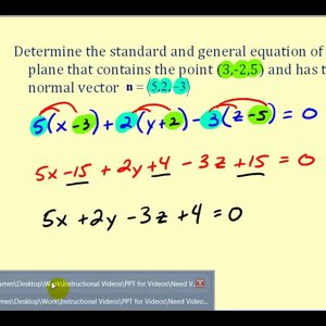 The Equation of a Plane in 3D Using Vectors