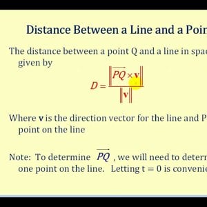 Determining the Distance Between a Line and a Point