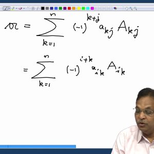 Linear Algebra by Prof. Dilip Patil (NPTEL):- Lecture 57: Adjoint determinant theorem