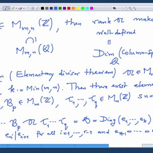 Linear Algebra by Prof. Dilip Patil (NPTEL):- Lecture 47: Elementary Divisor Theorem