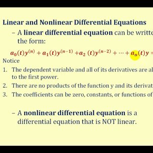Introduction to Differential Equation Terminology