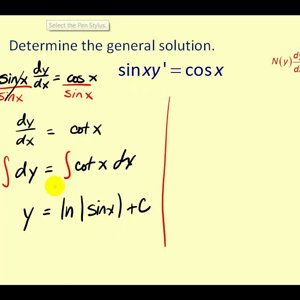 Solving a differential equation by separation of variables