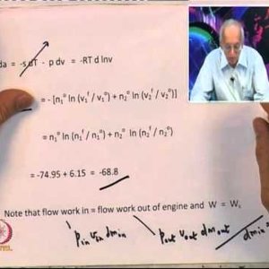 Chemical Engineering Thermodynamics by Prof. M.S. Ananth (NPTEL):- Lecture 09: Illustrative Calculations II