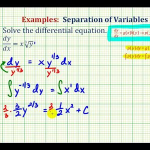 Ex 1:  Separation of Variables