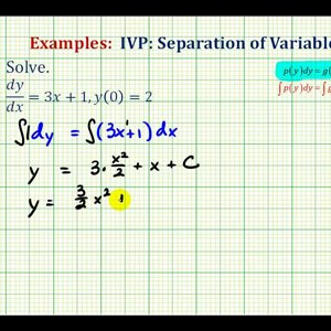 Ex 1:  IVP - Separation of Variables