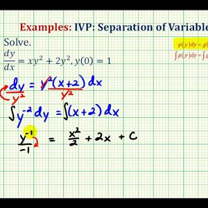 Ex 2:  IVP - Separation of Variables