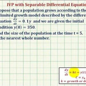 Ex: Initial Value Problem in the Form y' = kx Using Shortcut