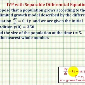 Ex: Initial Value Problem in the Form y' = kx Using Shortcut