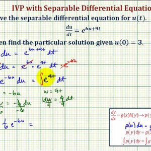 Ex: Initial Value Problem Using Separation of Variables in the Form y' = e^(ay+bx)