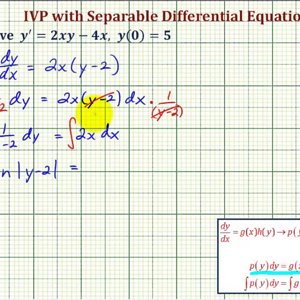 Ex: Solve an IVP Using Separation of Variables in the Form y'=axy+bx