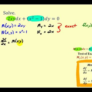 Exact First Order Differential Equations - Part 1