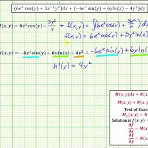 Ex 2:  Solve an Exact Differential Equation