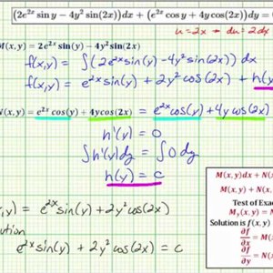 Ex 4:  Solve an Exact Differential Equation