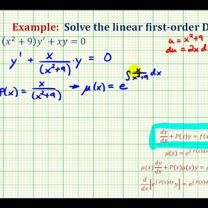 Ex 1:  Solve a Linear First-Order Differential Equation - YouTube