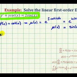 Ex 2:  Solve a Linear First-Order Differential Equation - YouTube
