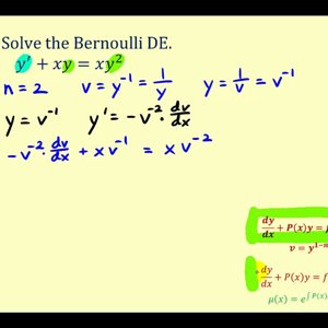 Solve a Bernoulli Differential Equation (Part 1)
