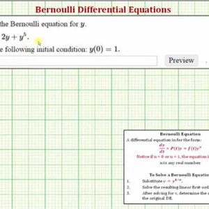 Ex: Solve a Bernoulli Differential Equation Using Separation of Variables