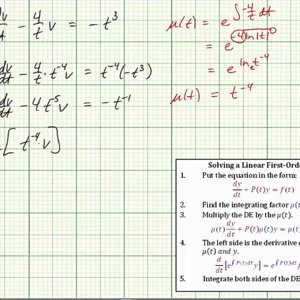 Ex: Solve a Bernoulli Differential Equation Using an Integrating Factor