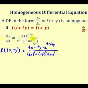 Determine if a First-Order Differential Equation is Homogeneous - Part 2
