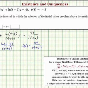 Ex 2: Find the Interval that Guarantees a Solution to an IVP Exists (Interval of Validity)