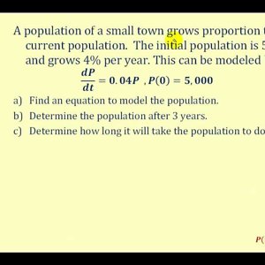 Applications of First Order Differential Equations - Exponential Growth:  Part 1