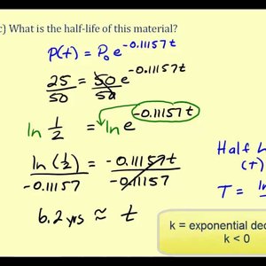 Applications of First Order Differential Equations - Exponential Decay Part 2