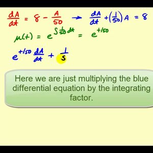 Applications of First Order Differential Equations - Mixing Concentrations