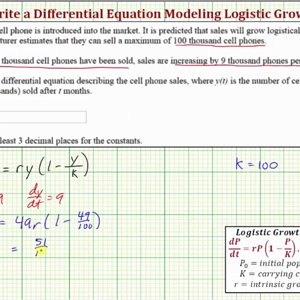 Write a Differential Equation to Model Logistic Sales Growth