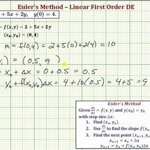Approximate a Solution to a DE Using Euler's Method