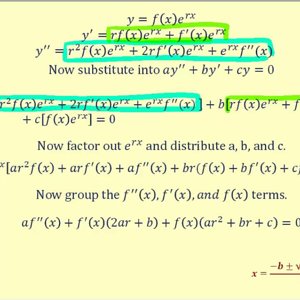 Linear Second Order Homogeneous Differential Equations - (two real equal roots)